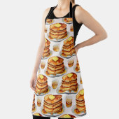 Golden Pancake Morning Waterverf Siroop en boter Schort (Insitu)