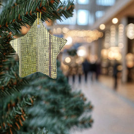 Golden Panes Keramisch Ornament