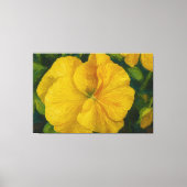 Golden Pansy Brushstroke  Canvas Afdruk (Voorkant)