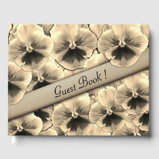 Golden Pansy Guest Book Gastenboek (Voorkant)