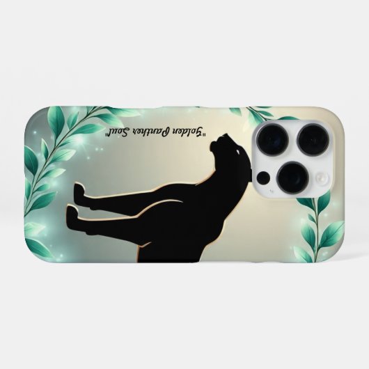 "Golden Panther Majesty" iPhone Hoesje (Achterkant horizontaal)