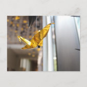 Golden Paper Crane Briefkaart (Voorkant)