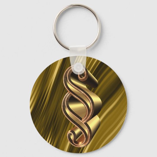 Golden paragraafsymbool sleutelhanger (Voorkant)