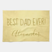 Golden Parchment Best Dad Ever Theedoek (Horizontaal)