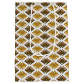 Golden Pareltjes Graphical Diamonds Patroon Medium Cadeauzakje (Achterkant)