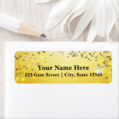 Golden Pareltjes Sparkle Elegant Party Address Lab Etiket (Insitu)