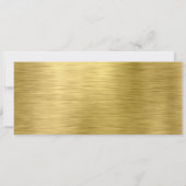 Golden Party Ticket Invitation Kaart (Achterkant)