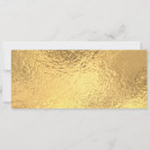 Golden Party Ticket Invitation Kaart (Achterkant)