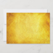 Golden Party Ticket Invitation Kaart (Achterkant)