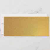 Golden Party Ticket Invitation Kaart (Achterkant)