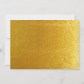 Golden Party Ticket Invitation Kaart (Achterkant)