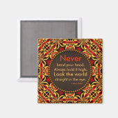 Golden Passion Motivatie Quote Magnet (Voorkant / Achterkant)