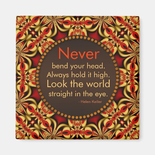 Golden Passion Motivatie Quote Magnet (Voorkant)