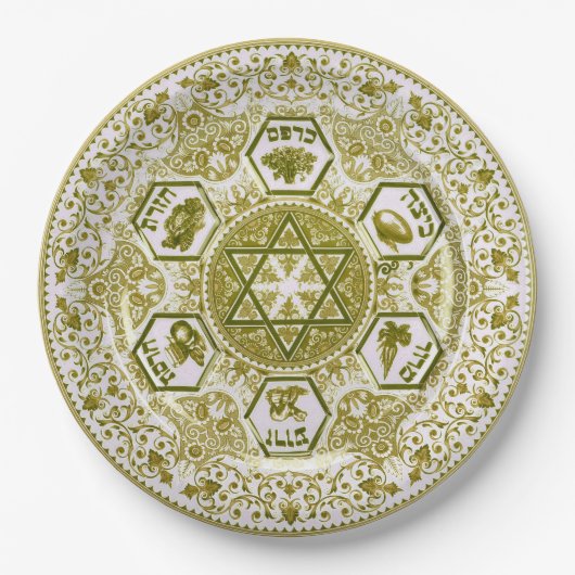 Golden Passover Seder Bord (Voorkant)