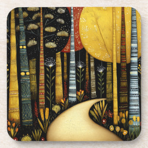 GOLDEN PATH GROVE WHIMSICAL BOS ART #1 BIER ONDERZETTER