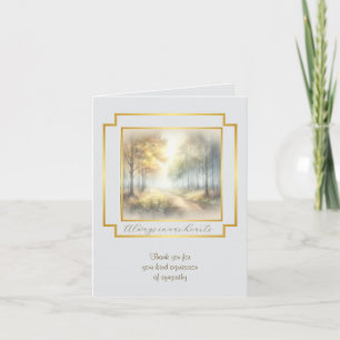 Golden Path Sympathy Bedankt voor de gevouwen noti Notitiekaartje