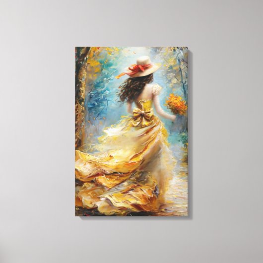 Golden Pathway Muse Canvas Afdruk (Voorkant)