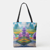 Golden Pathway - Schilderachtig kersenbloesem Tote Bag (Achterkant)