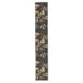 Golden patroon 07 bw zwarte BG Lange Tafelloper (Voorkant)