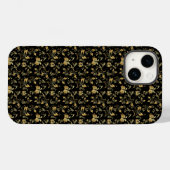 Golden patroon 15 bwx4. zwart BG Case-Mate iPhone Case (Achterkant (horizontaal))