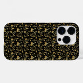 Golden patroon 15 bwx4. zwart BG Case-Mate iPhone Case (Achterkant (horizontaal))