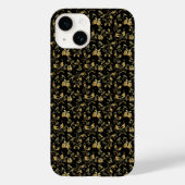 Golden patroon 15 bwx4. zwart BG Case-Mate iPhone Case (Achterkant)