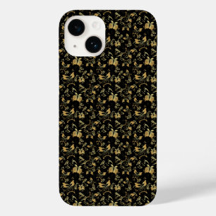 Golden patroon 15 bwx4. zwart BG Case-Mate iPhone 14 Hoesje
