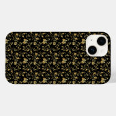 Golden patroon 15 bwx4. zwart BG Case-Mate iPhone Case (Achterkant (horizontaal))