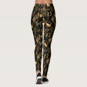 Golden Pattern 03.bw Black BG Leggings (Achterkant)