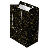 Golden Pattern 05.bw Black BG Medium Cadeauzakje (Achterkant Gekanteld)