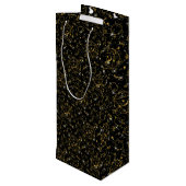 Golden Pattern 05.bw Black BG Wijn Cadeautas (Achterkant Gekanteld)