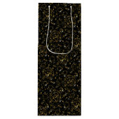 Golden Pattern 05.bw Black BG Wijn Cadeautas (Voorkant)