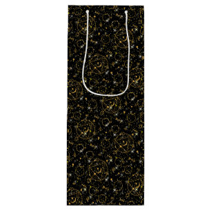 Golden Pattern 05.bw Black BG Wijn Cadeautas