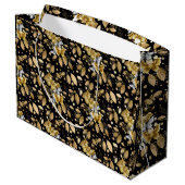 Golden Pattern 06.bw Black BG Groot Cadeauzakje (Achterkant Gekanteld)