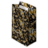 Golden Pattern 06.bw Black BG Klein Cadeauzakje (Voorkant Gekanteld)