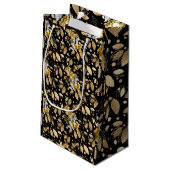 Golden Pattern 06.bw Black BG Klein Cadeauzakje (Achterkant Gekanteld)