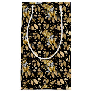 Golden Pattern 06.bw Black BG Klein Cadeauzakje
