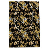 Golden Pattern 06.bw Black BG Medium Cadeauzakje (Voorkant)