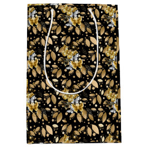 Golden Pattern 06.bw Black BG Medium Cadeauzakje