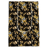 Golden Pattern 06.bw Black BG Medium Cadeauzakje (Achterkant)