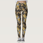 Golden Pattern 06.bw DGrey BG Leggings (Voorkant)