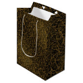 Golden Pattern 09.bw Black BG Medium Cadeauzakje (Voorkant Gekanteld)