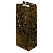 Golden Pattern 09.bw Black BG Wijn Cadeautas (Achterkant Gekanteld)