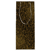 Golden Pattern 09.bw Black BG Wijn Cadeautas (Achterkant)
