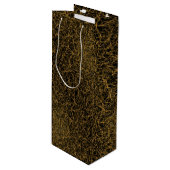 Golden Pattern 09.bw Black BG Wijn Cadeautas (Voorkant Gekanteld)