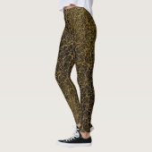 Golden Pattern 09.bw DGreen BG Leggings (Links)