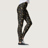 Golden Pattern 10.bw Black BG Leggings (Rechts)