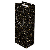 Golden Pattern 10.bw Black BG Wijn Cadeautas (Voorkant Gekanteld)