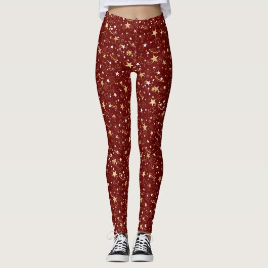 Golden Pattern 10.bw DRed BG Leggings (Voorkant)