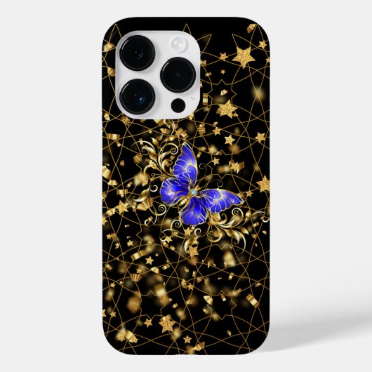 Golden Pattern 14.bw Black BG Case-Mate iPhone Case (Achterkant)